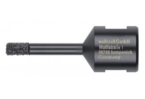 Боркорона за керамика 6х35 мм, прахообразен диамант, Wolfcraft