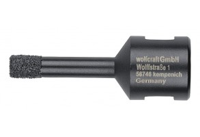 Боркорона за керамика 8х35 мм, прахообразен диамантр Wolfcraft