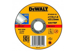 Диск за рязане на метал и неръждаема стомана 115х22.2х1 мм, A60T BF, DeWALT High Performance Osa