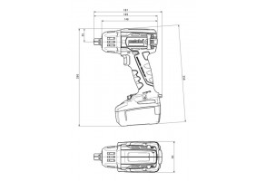 Гайковерт акумулаторен ударен 18 V, 400 Nm, 1/2", Metabo SSW 18 LTX 200