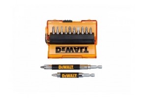 Комплект накрайници с 2 броя магнитни адаптора, 14 части, DeWALT DT71502
