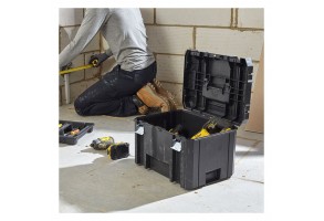 Куфар за инструменти пластмасов 440х332х302 мм, черен, Stanley PRO-STACK