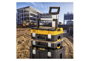 Куфар за инструменти пластмасов 440х333х323 мм, черен, DeWALT TSTACK IP54