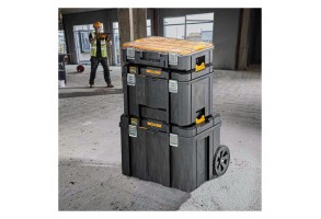 Куфар за инструменти пластмасов на колела 635х512х512 мм, черен, DeWALT TSTACK IP54