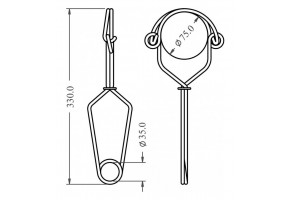 Кука закотвяща с винт  25 kN, Kratos Safety