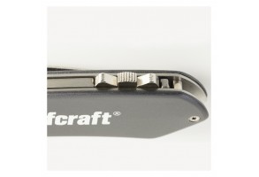 Нож  макетен метален с трапецовидно острие сгъваем 90 мм, Wolfcraft