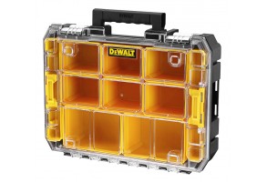 Органайзер за консумативи  пластмасов с прегради 440x337x119 мм, черен, DeWALT TSTAK