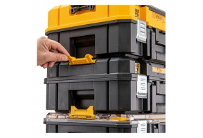 Органайзер за консумативи  пластмасов с прегради 440x337x119 мм, черен, DeWALT TSTAK