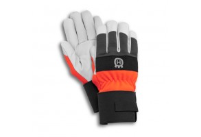 Ръкавици от ярешка кожа, Husqvarna Construction Classic, черно+оранжево+бяло