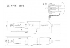 Шлайф прав с плавно регулиране 710 W, 6 мм, Metabo GE 710 Plus