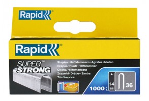 Скоби за такери за кабели тип 36, 6x14 мм, 1000 бр., Rapid Type 36