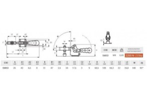 Стяга бързодействаща М8/L-189мм/хоризонтална/, Piher U-227