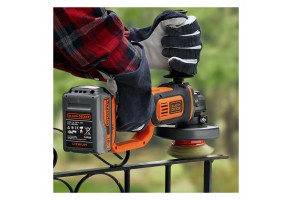 Ъглошлайф акумулаторен  18 V, 4 Ah, 125 мм, Black & Decker BCG720M1