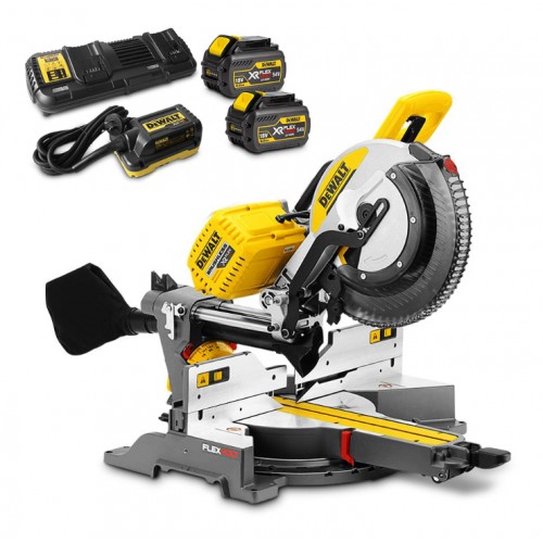 Акумулаторен настолен циркуляр потапящ с герунг 54 V, 2 Ah, ф 305 мм, DeWALT DHS780T2A
