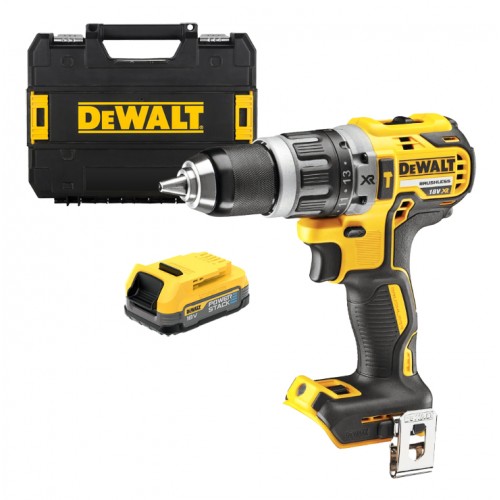 Бормашина винтоверт ударна с 1 батерия без зарядно, 18 V, 1.7 Ah, 70 Nm, DeWALT DCD796E1T