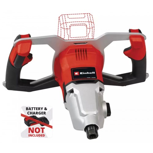 Бъркалка акумулаторна едношпинделна без батерия и зарядно, Einhell TP-MX 18-2 Li BL