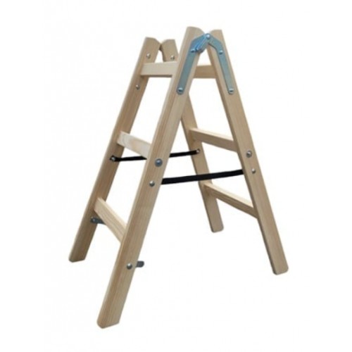 Дървена стълба "TEX STAR" 0.90м, 2 x 3 стъпала