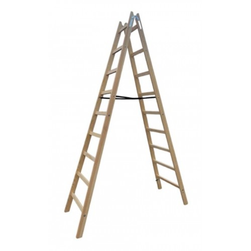 Дървена стълба "TEX STAR" 2.85м , 2 x 9 стъпала