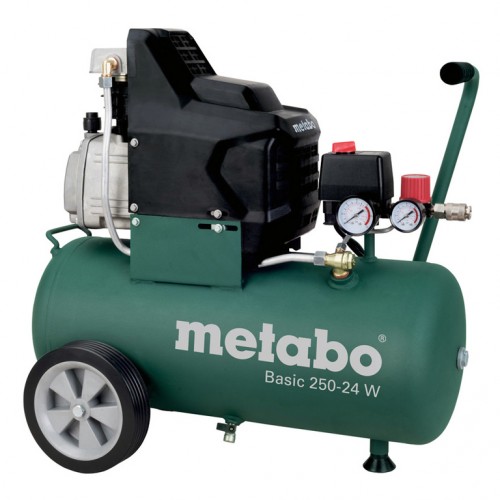 Компресор с електродвигател 8 bar, 2 к.с., 24 л, 200 л/мин, Metabo BASIC 250-24W