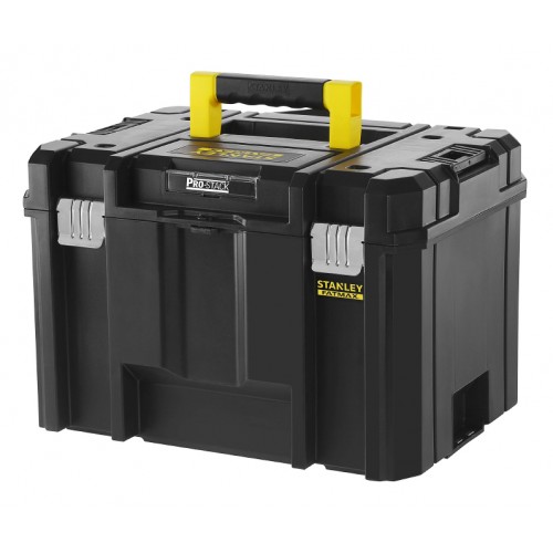 Куфар за инструменти пластмасов 440х332х302 мм, черен, Stanley PRO-STACK