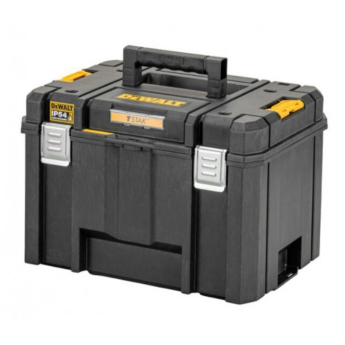 Куфар за инструменти пластмасов 440х333х302 мм, черен, DeWALT TSTACK IP54