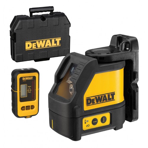 Нивелир лазерен линеен с 2 лъча 15 м, 0.3 мм/м, DeWALT DW088KD