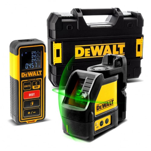 Нивелир лазерен линеен с 2 лъча 20 м, 0.3 мм/м, DeWALT DW0889CG
