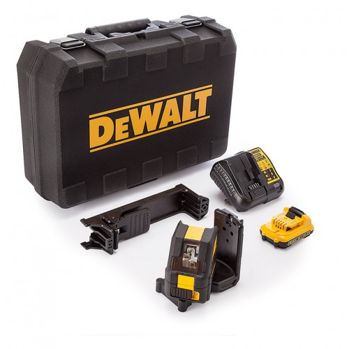 Нивелир лазерен линеен с 2 лъча 30 м, 0.3 мм/м, DeWALT DCE088D1G