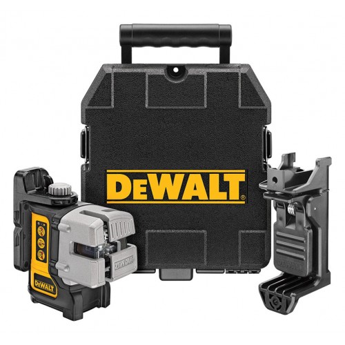 Нивелир лазерен линеен с 3 лъча 15 м, 0.3 мм/м, DeWALT DW089K