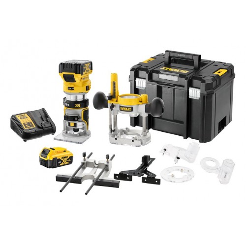 Оберфреза ръчна 18 V, 5 Ah, 6.35/8 мм,  DeWALT DCW604P2