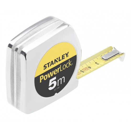 Ролетка хромирана 5 м, Stanley Powerlock