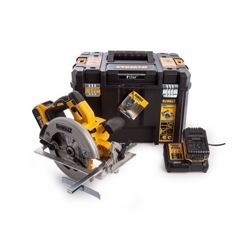 Акумулаторен ръчен циркуляр 18 V, 5 Ah, ф 184 мм, DeWALT DCS570P2