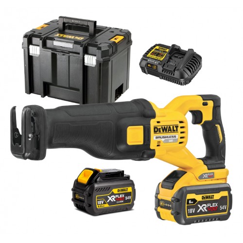 Трион саблен акумулаторен с плавно регулиране 54 V, 2 Ah, 28.6 мм, DeWALT DCS389T2