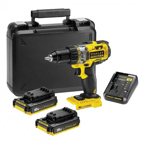 Винтоверт акумулаторен 18 V, 2 Ah, 49.6 Nm, Stanley FMC600D2