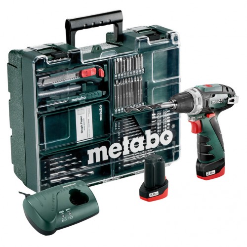 Винтоверт акумулаторен 10.8 V, 2 Ah, 34 Nm, Metabo PowerMaxx BS Basic
