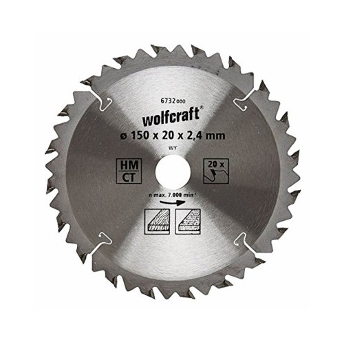 Диск метален HM за рязане на дърво WOLFCRAFT ф 150x20x2.4 мм