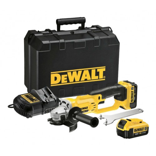 Ъглошлайф акумулаторен 18 V, 4 Ah, 125 мм, DeWALT DCG412M2