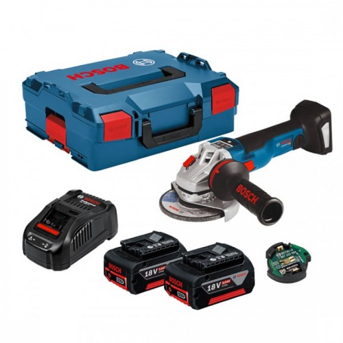 Ъглошлайф акумулаторен 18 V, 5 Ah, 125 мм, Bosch  GWS 18V-10 SC