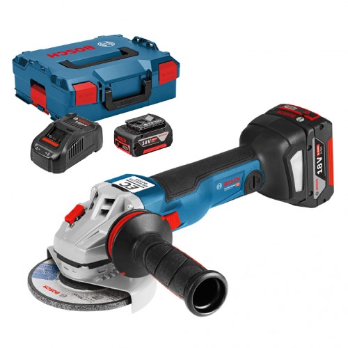 Ъглошлайф акумулаторен 18 V, 5 Ah, 125 мм, Bosch GWS 18V-10C Professional