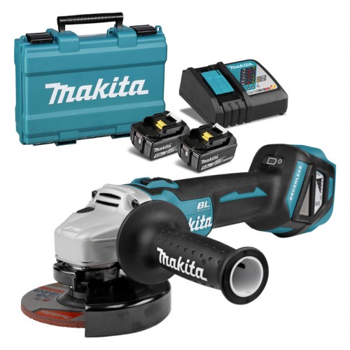 Ъглошлайф акумулаторен  18 V, 5 Ah, 125 мм, Makita DGA511RTE